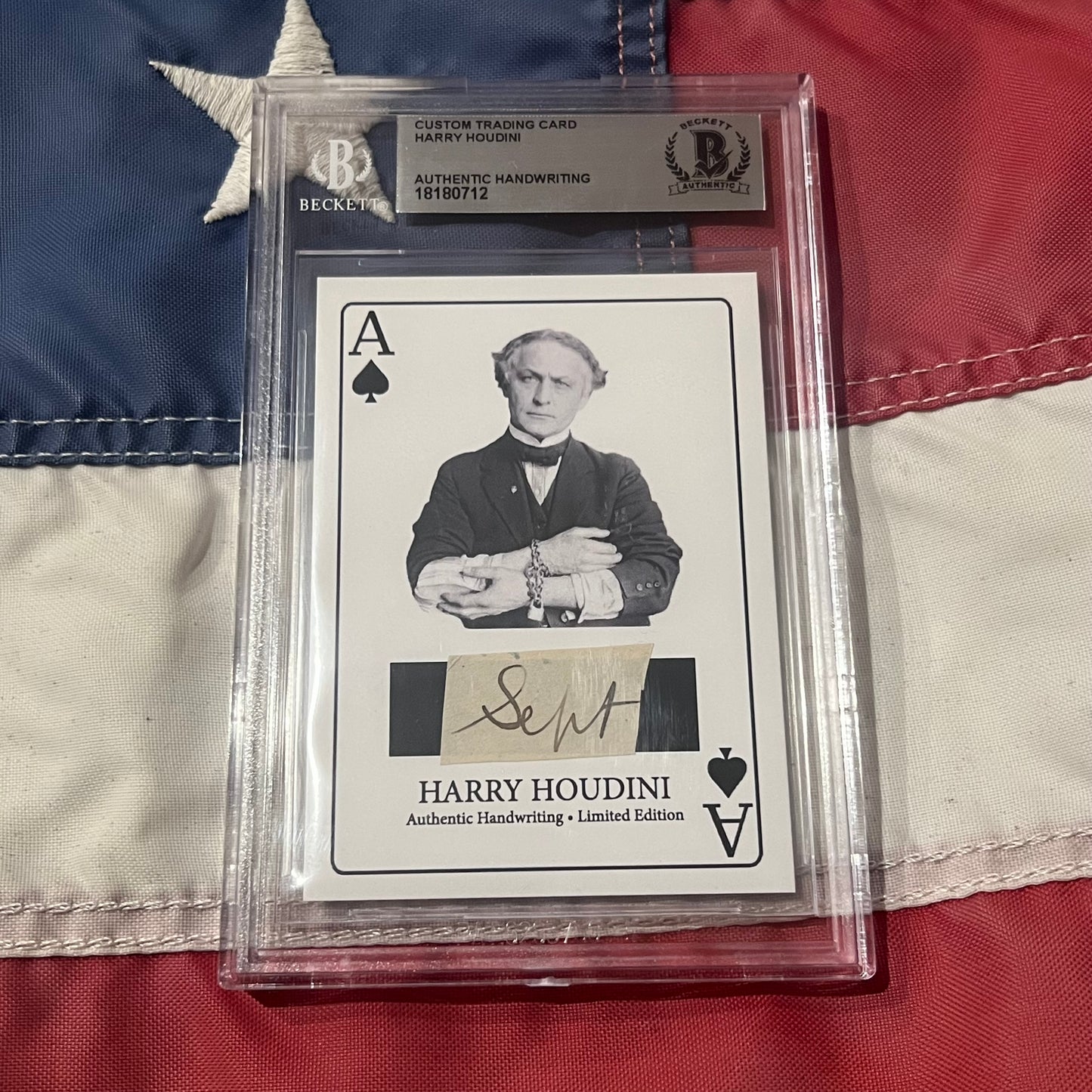 Harry Houdini Handwritten Word Cut from a Autograph Letter Signed Beckett BAS