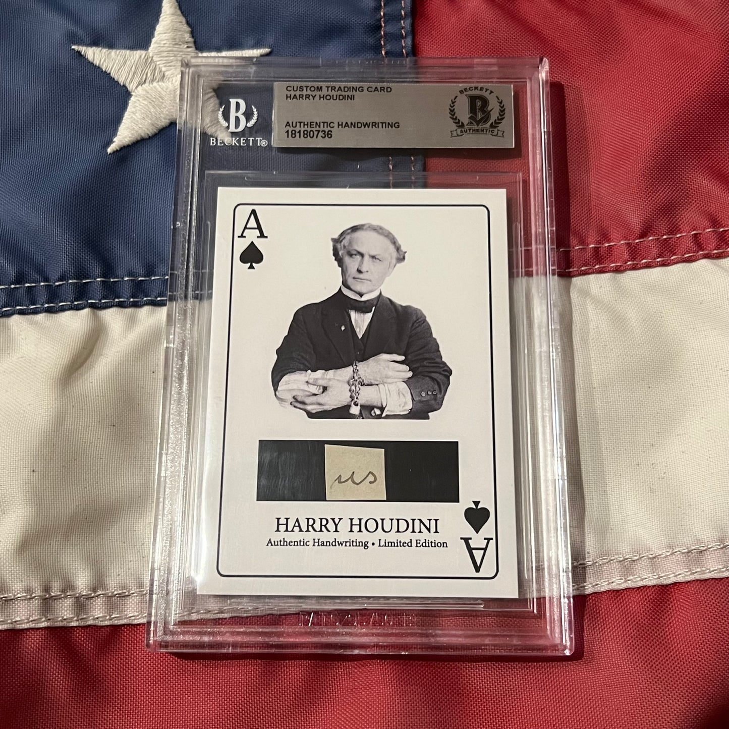 Harry Houdini Handwritten Word Cut from a Autograph Letter Signed Beckett BAS