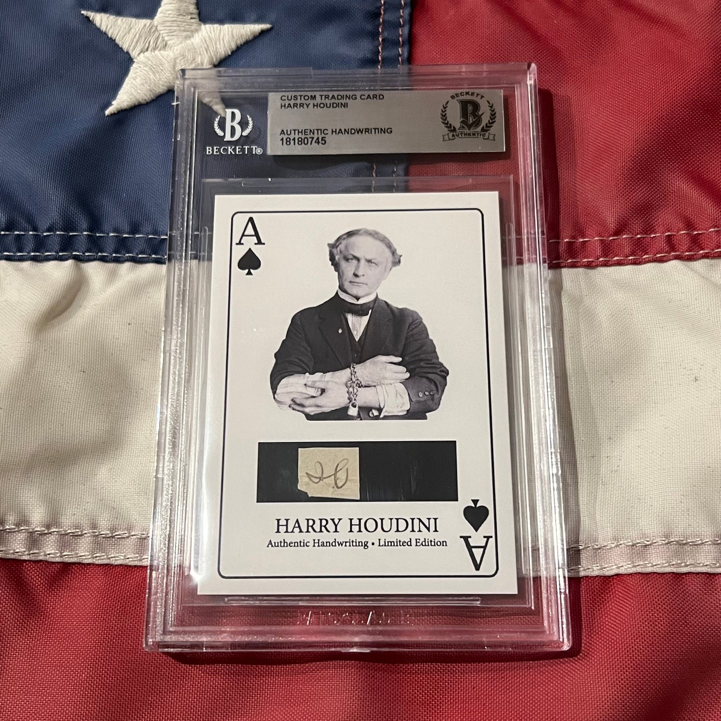 Harry Houdini Handwritten Word Cut from a Autograph Letter Signed Beckett BAS