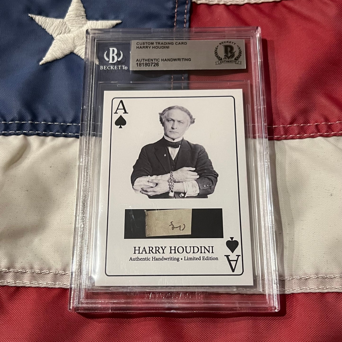 Harry Houdini Handwritten Word Cut from a Autograph Letter Signed Beckett BAS