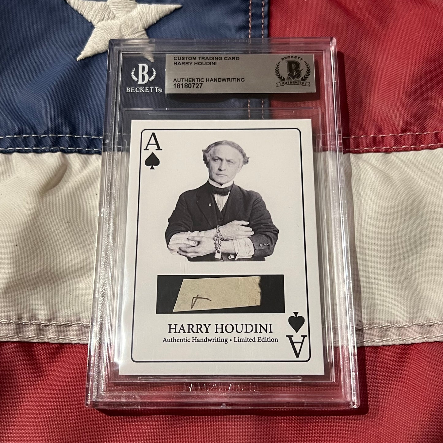 Harry Houdini Handwritten Word Cut from a Autograph Letter Signed Beckett BAS