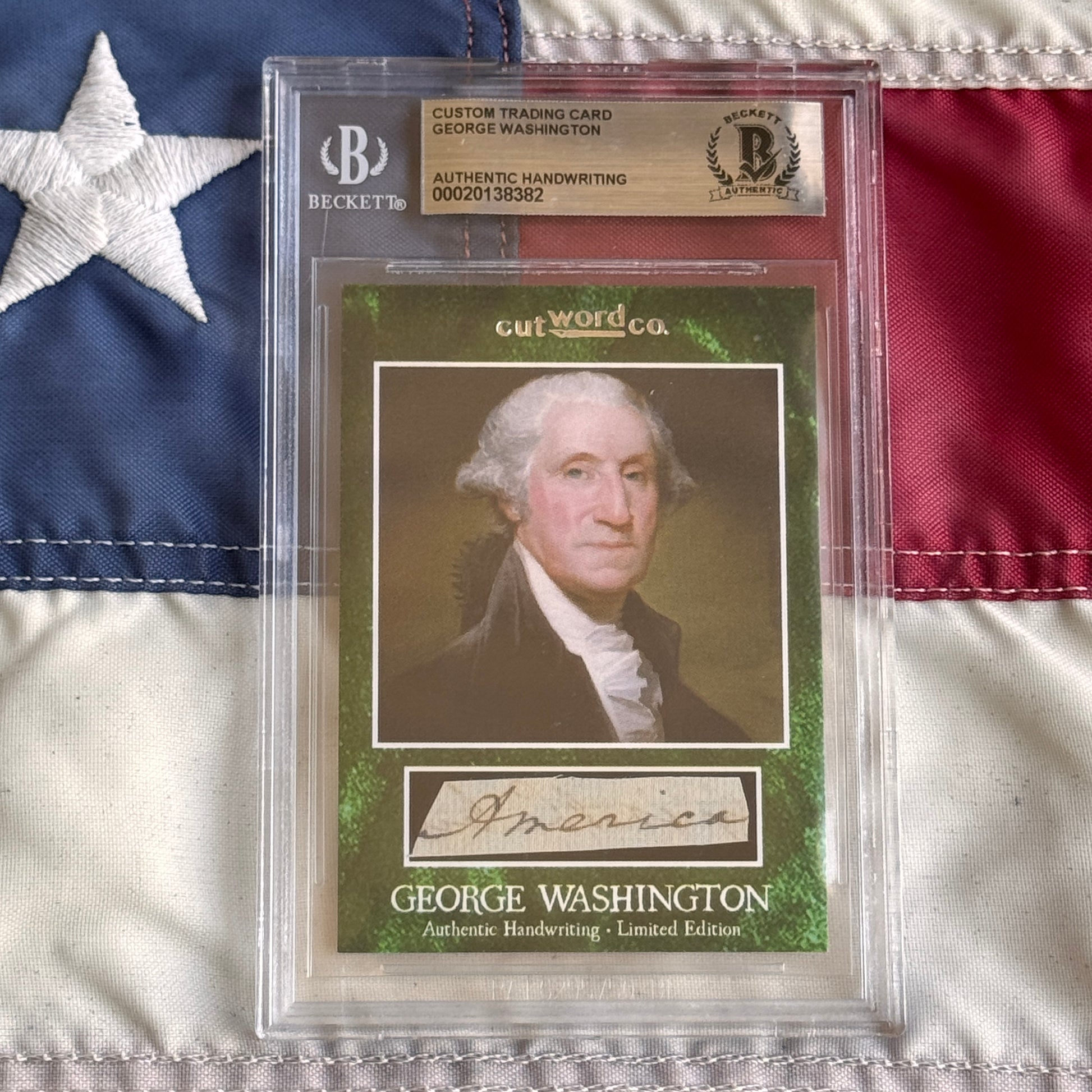 george washington pokemon card George Washington Beckett Encapsulated Handwriting Removed from an Autograph Letter Signed