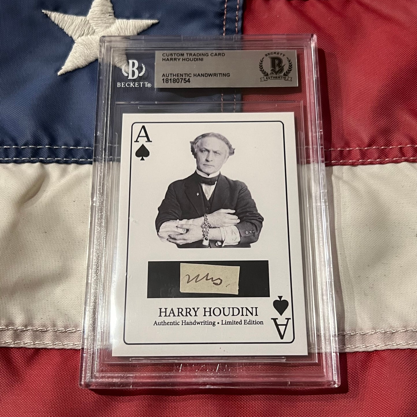 Harry Houdini Handwritten Word Cut from a Autograph Letter Signed Beckett BAS