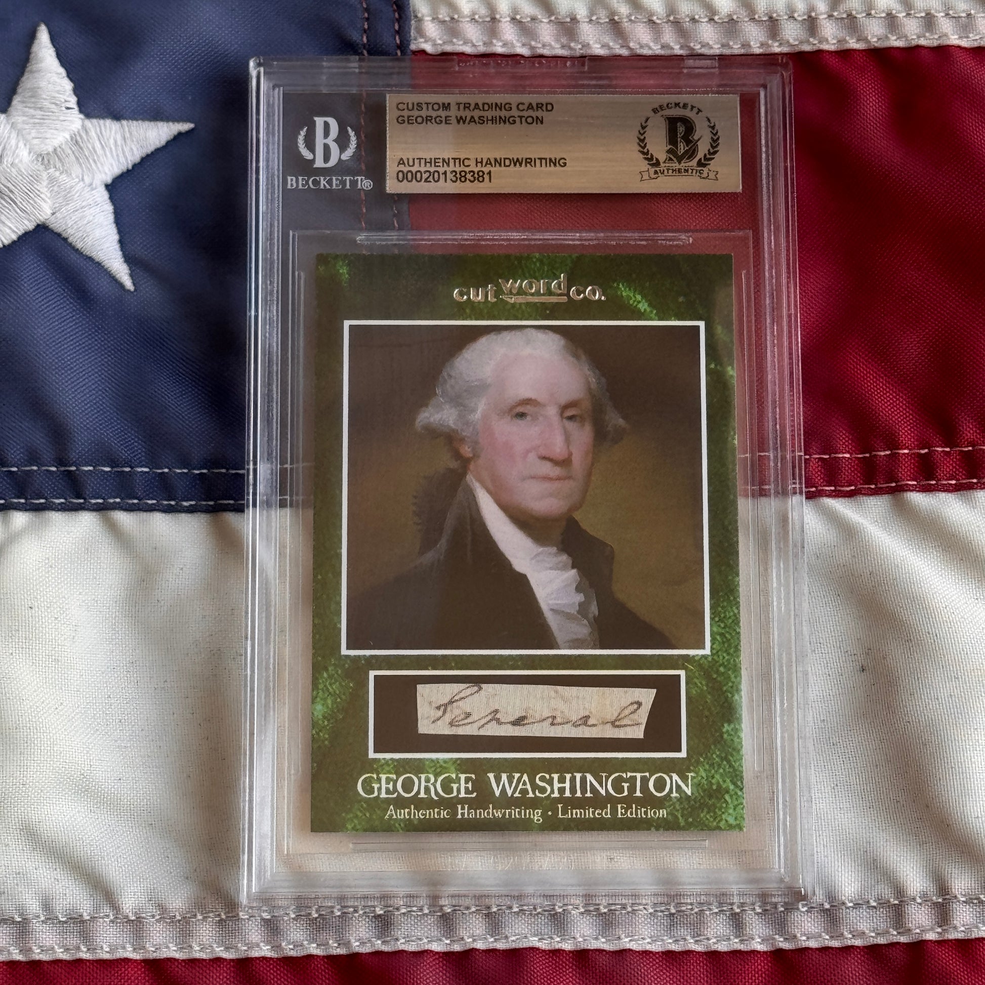 George Washington Beckett Encapsulated Handwriting Removed from an Aut – Cutwordco