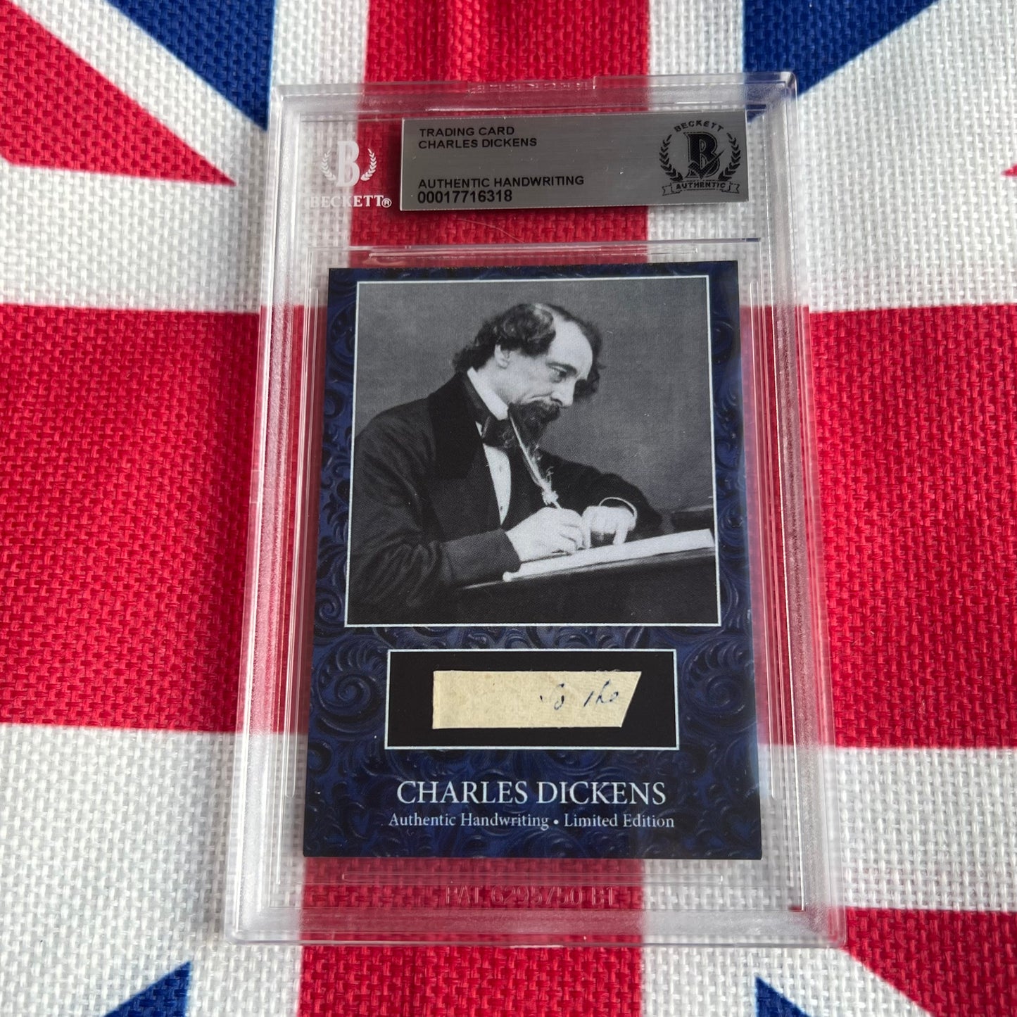 Charles Dickens Beckett Encapsulated Handwriting Removed From an Autograph Letter Signed