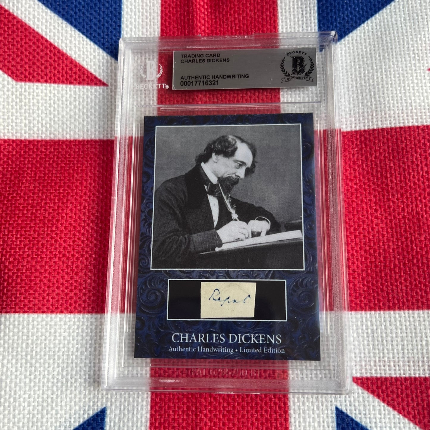 Charles Dickens Beckett Encapsulated Handwriting Removed From an Autograph Letter Signed