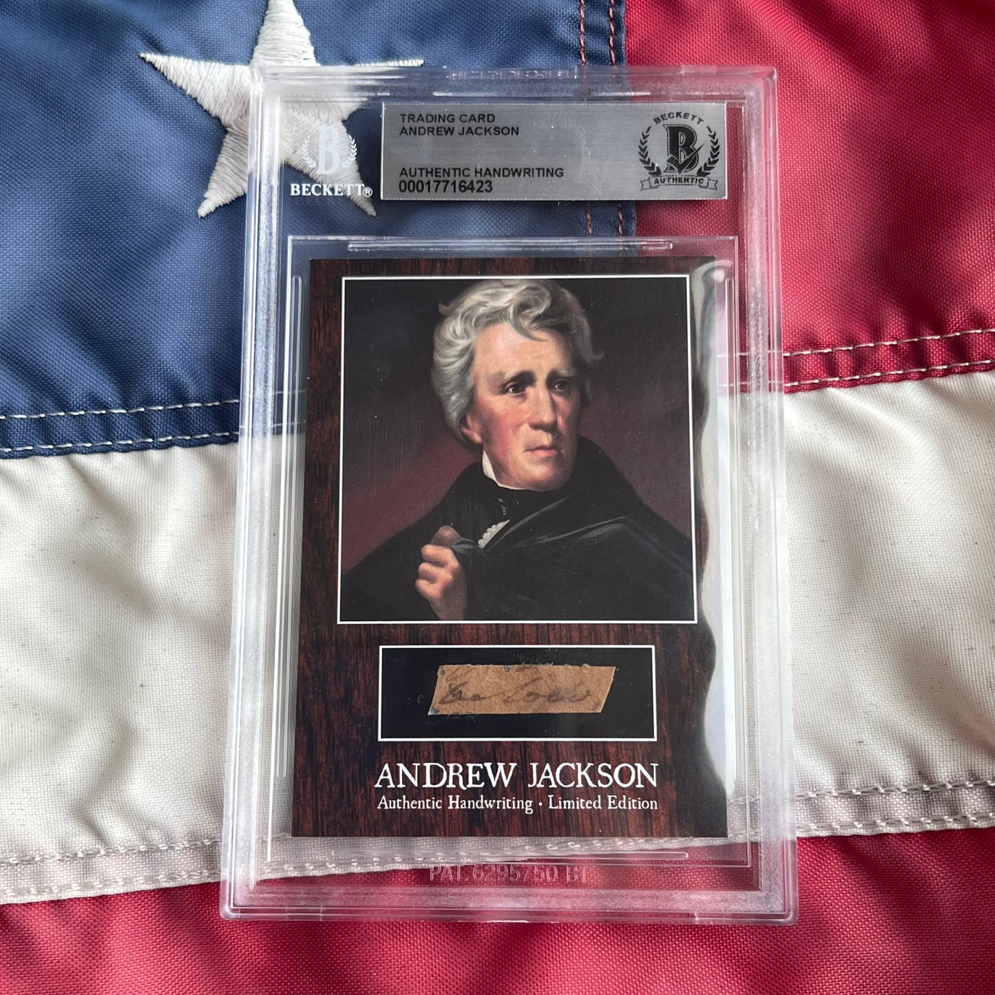 Andrew Jackson Beckett Encapsulated Handwriting Removed from an Autograph Letter Signed