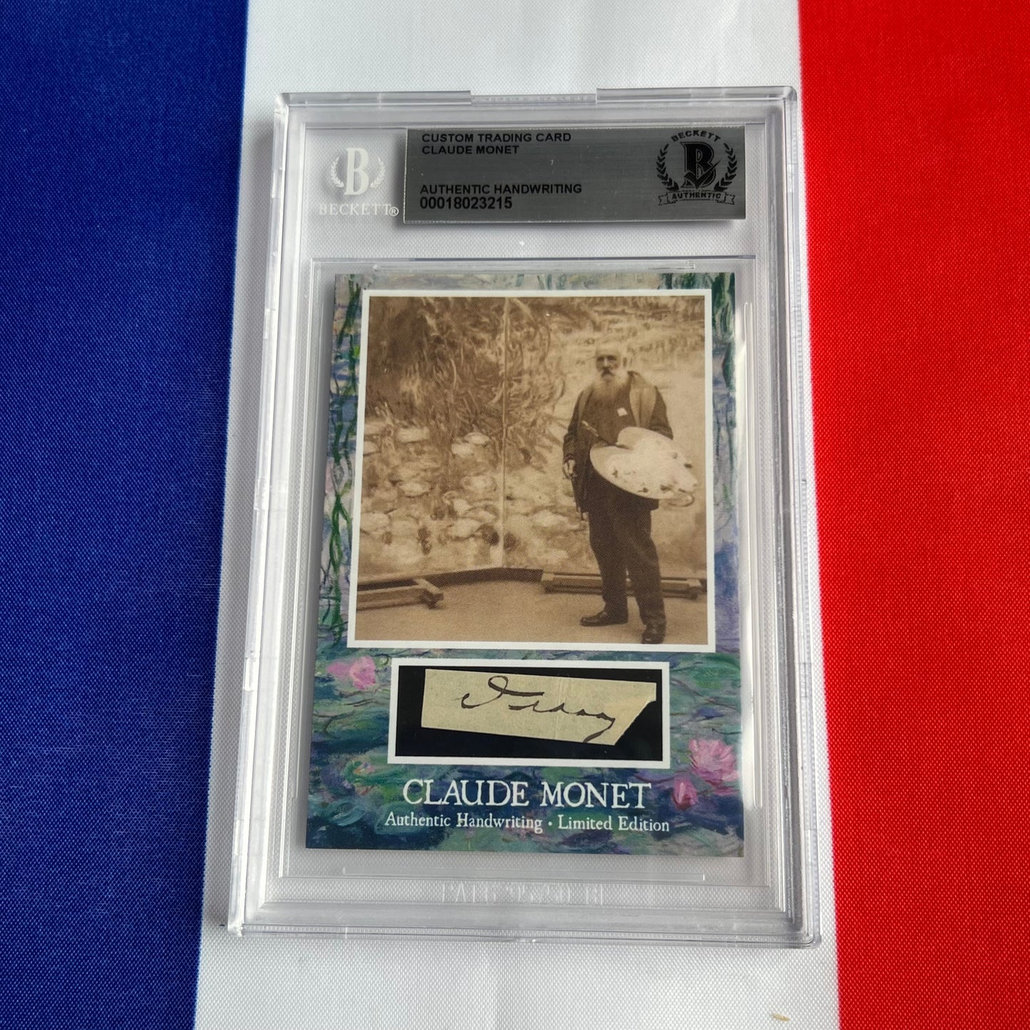 Claude Monet Beckett Encapsulated Handwriting Removed from an Autograph Document Signed