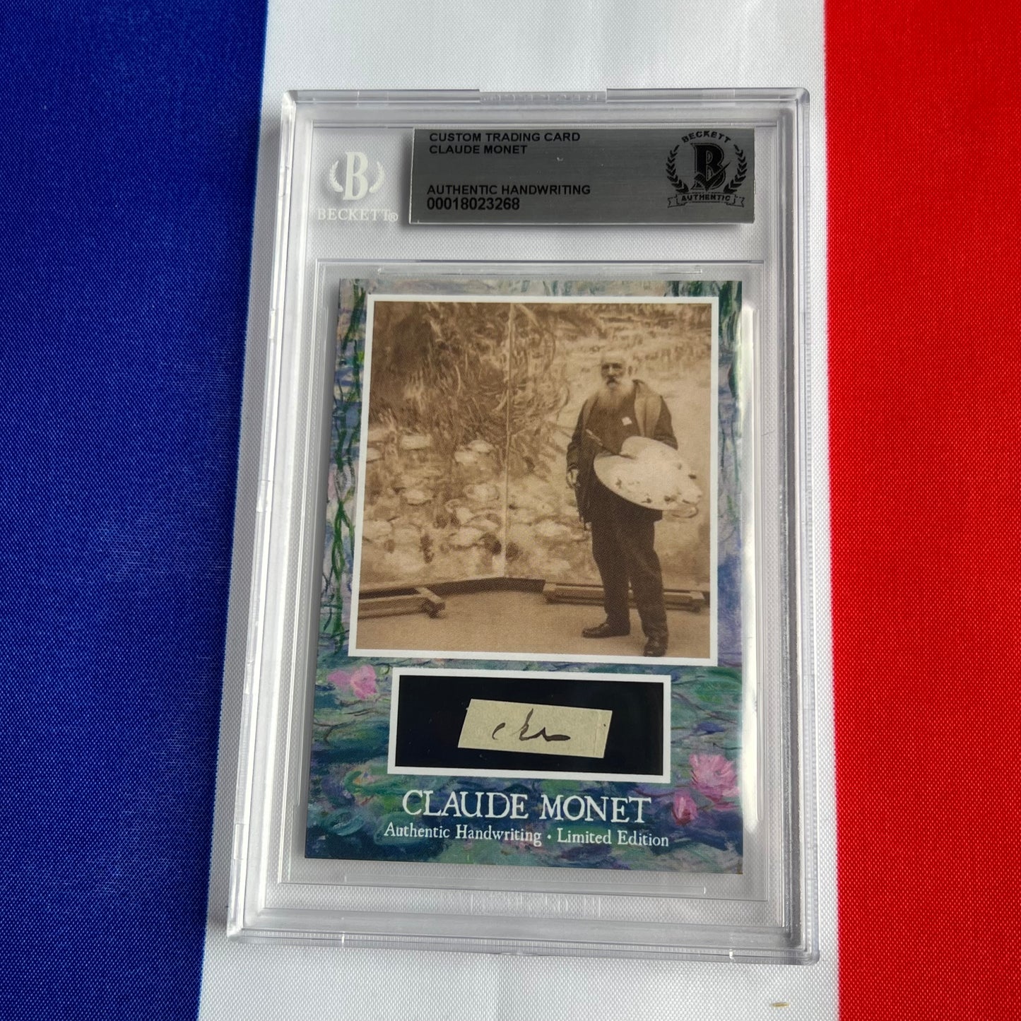 Claude Monet Beckett Encapsulated Handwriting Removed from an Autograph Document Signed