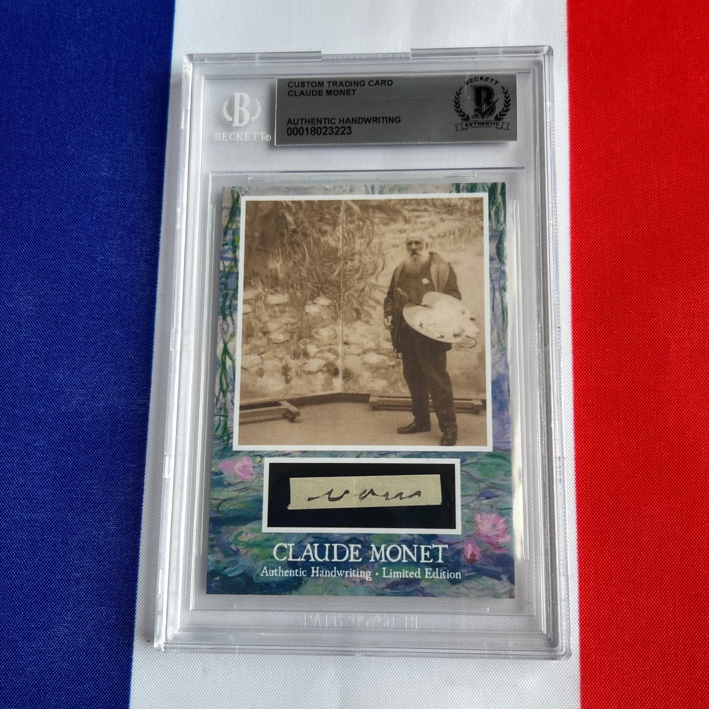 Claude Monet Beckett Encapsulated Handwriting Removed from an Autograph Document Signed