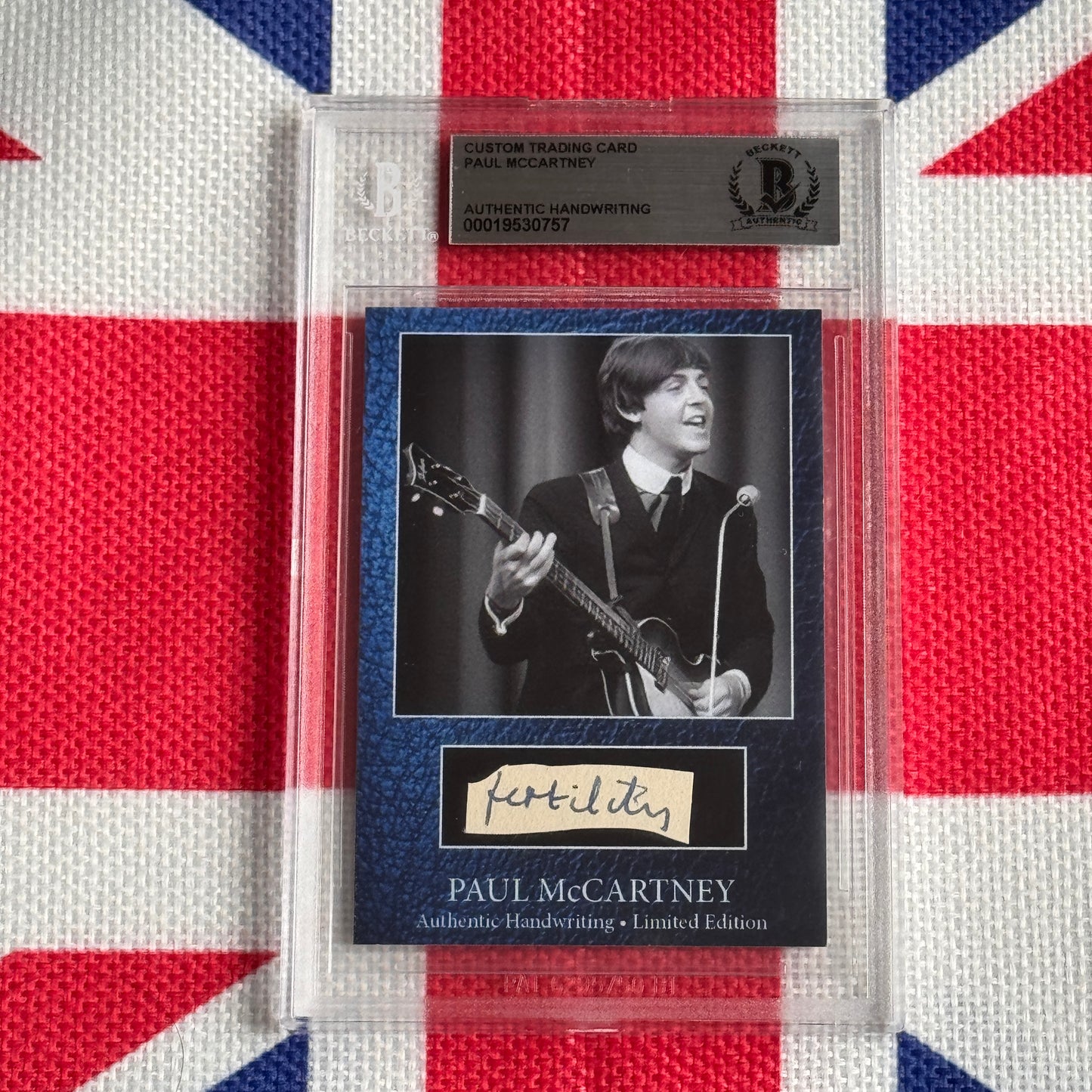 Paul McCartney Beckett Encapsulated Handwriting Removed From His Highschool Notebook