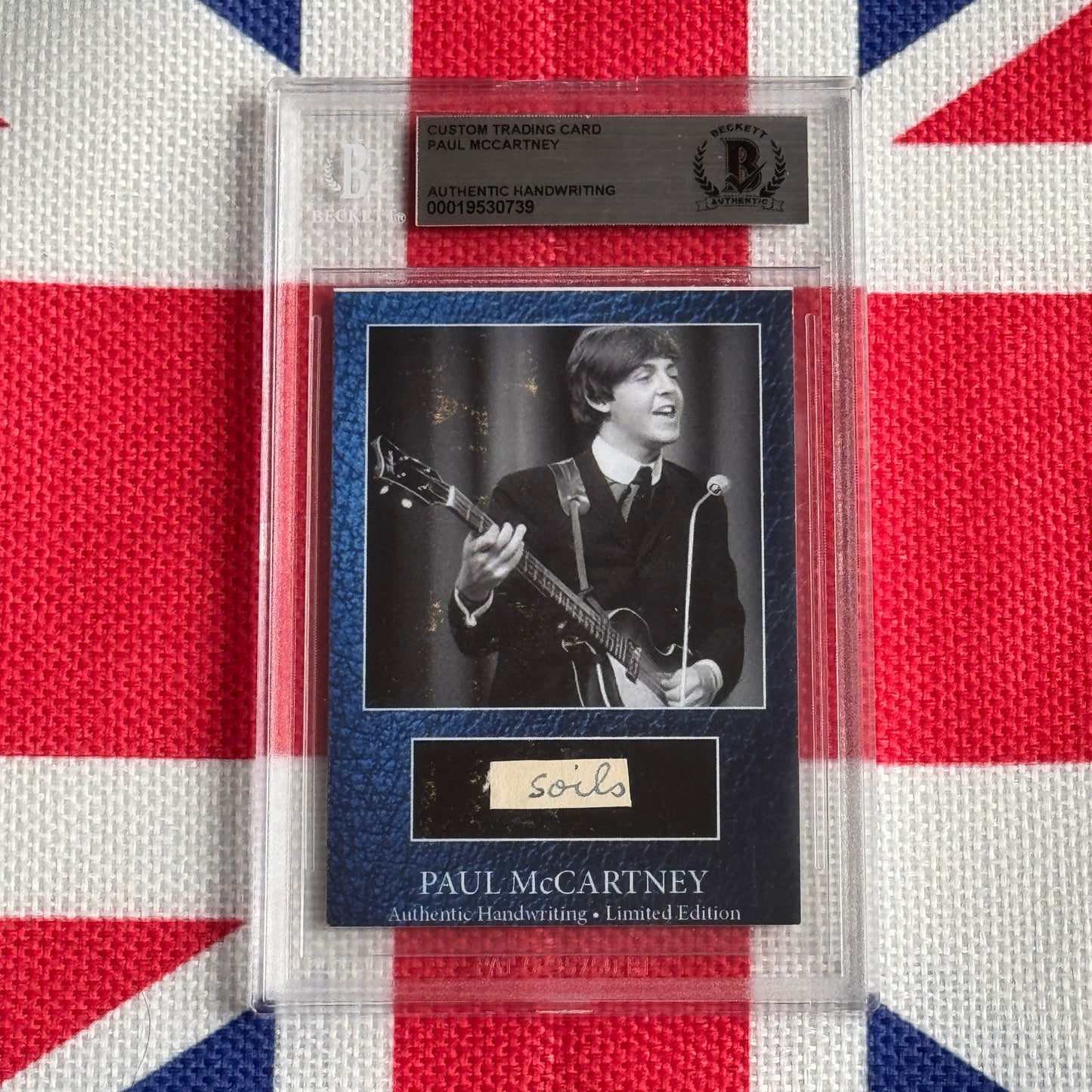Paul McCartney Beckett Encapsulated Handwriting Removed From His Highschool Notebook