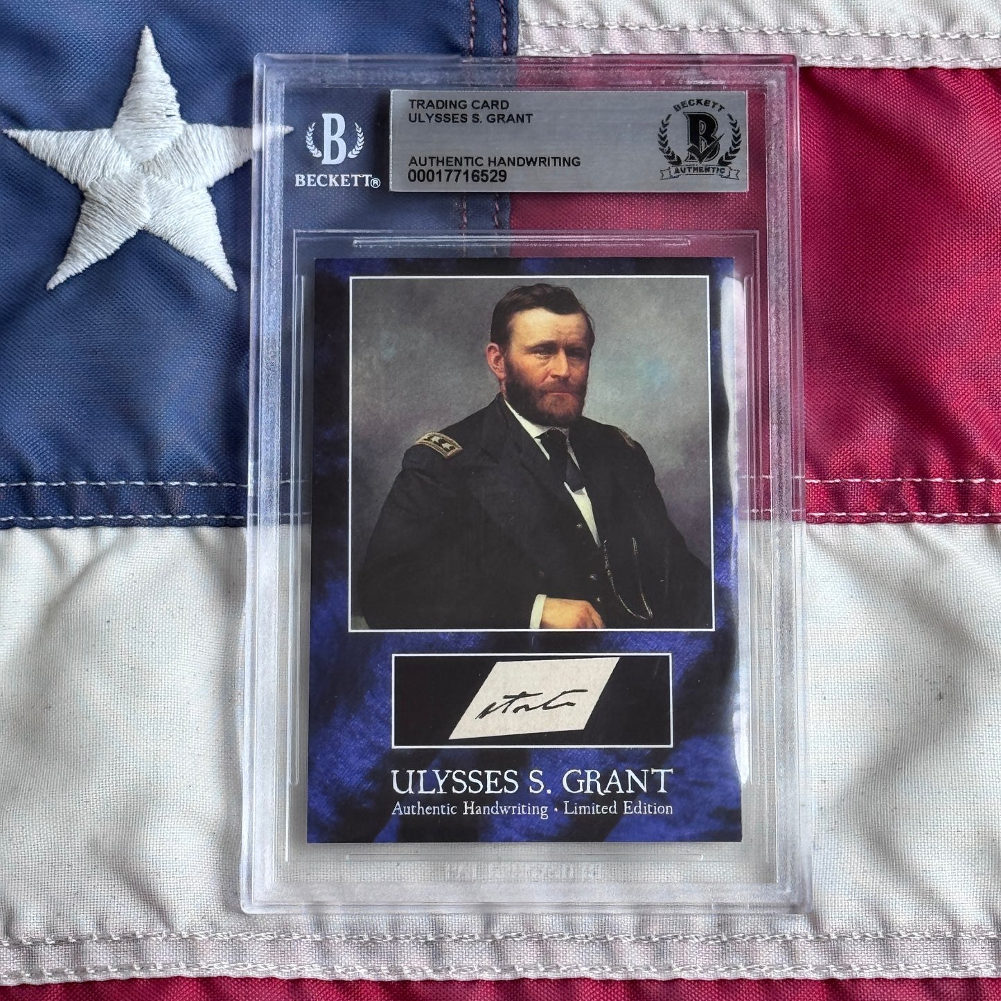 Ulysses S. Grant Beckett Encapsulated Handwriting Removed From An Autograph Letter Signed