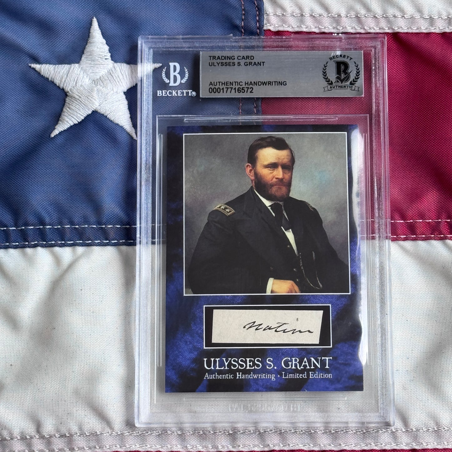 Ulysses S. Grant Beckett Encapsulated Handwriting Removed From An Autograph Letter Signed