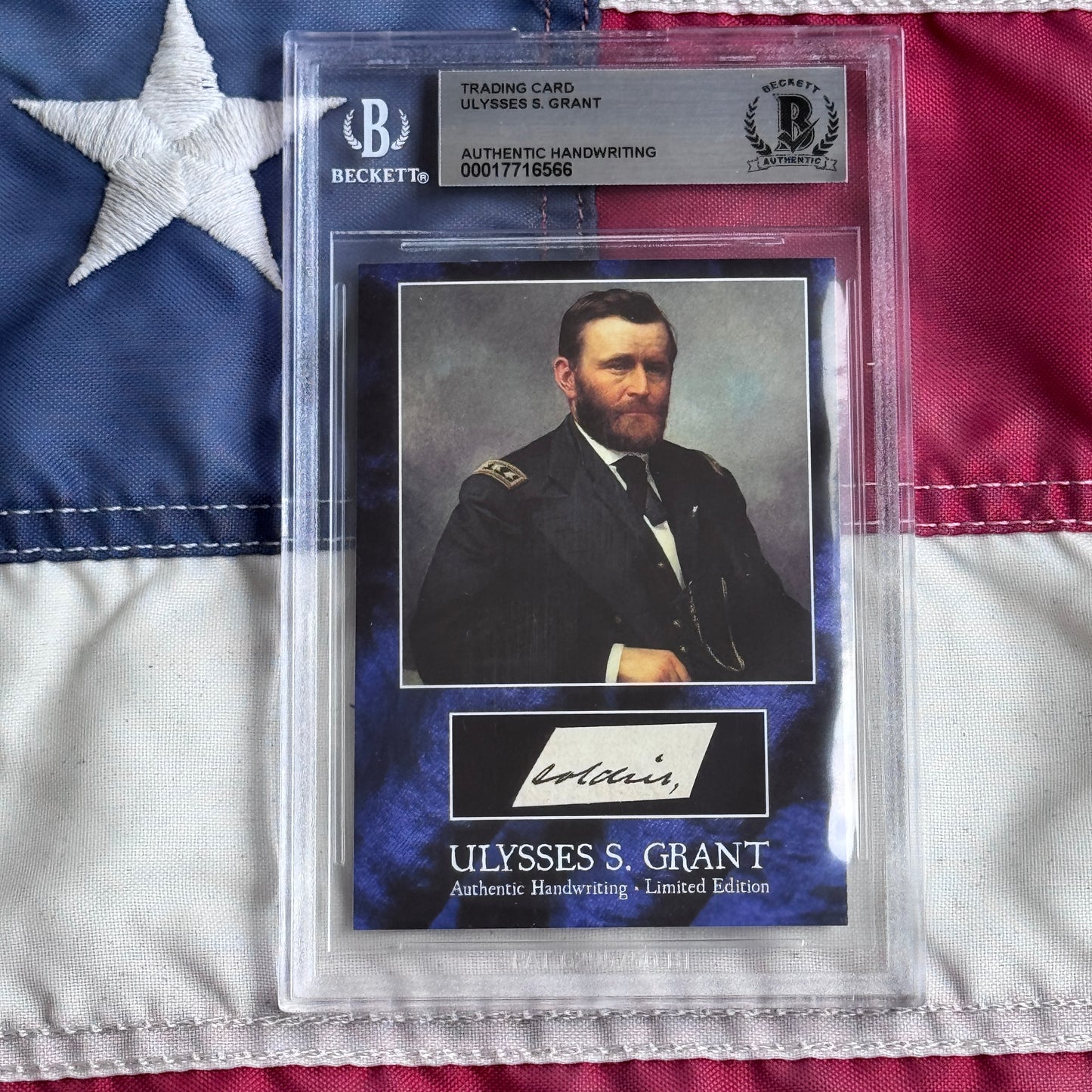Ulysses S. Grant Beckett Encapsulated Handwriting Removed From An Autograph Letter Signed