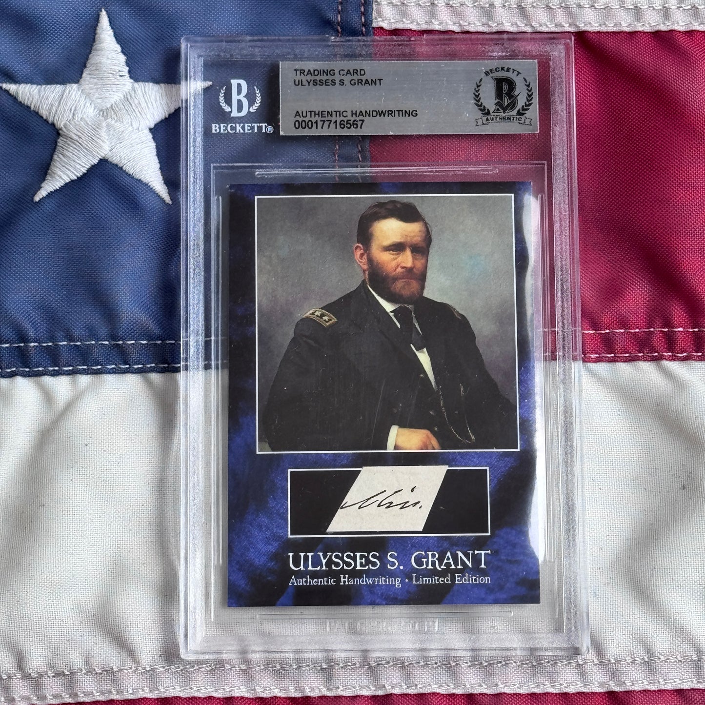 Ulysses S. Grant Beckett Encapsulated Handwriting Removed From An Autograph Letter Signed