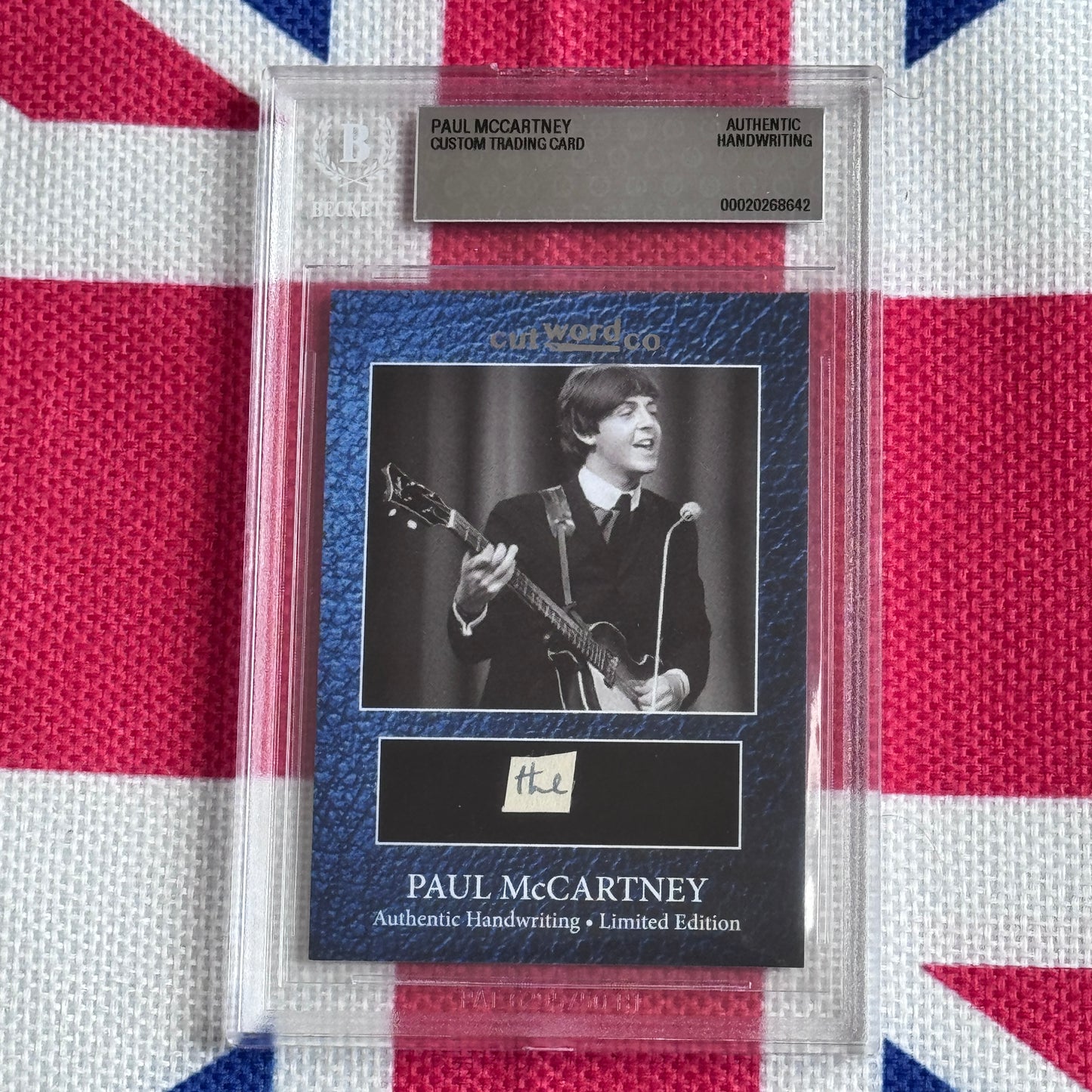 Paul McCartney Beckett Encapsulated Handwriting Removed From His Highschool Notebook