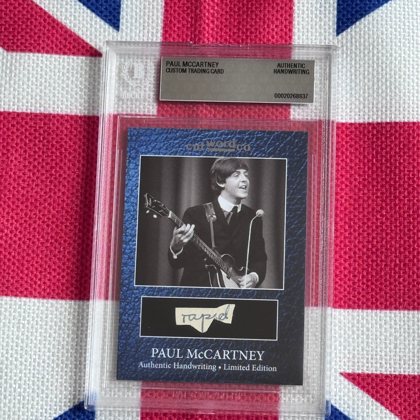Paul McCartney Beckett Encapsulated Handwriting Removed From His Highschool Notebook