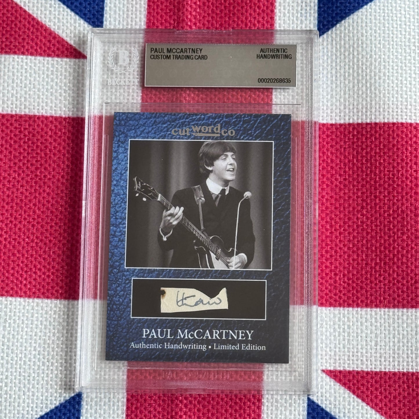Paul McCartney Beckett Encapsulated Handwriting Removed From His Highschool Notebook