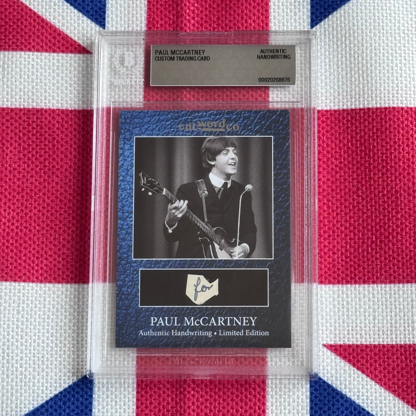 Paul McCartney Beckett Encapsulated Handwriting Removed From His Highschool Notebook