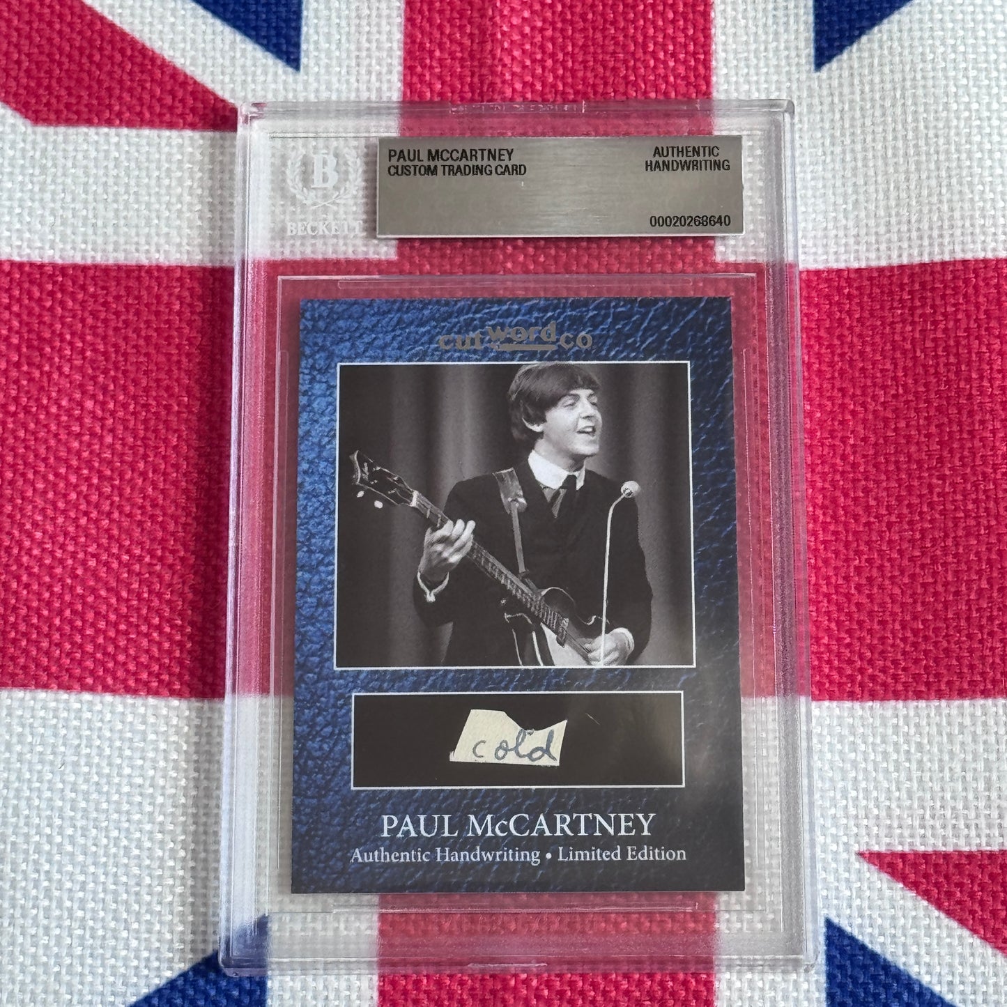 Paul McCartney Beckett Encapsulated Handwriting Removed From His Highschool Notebook