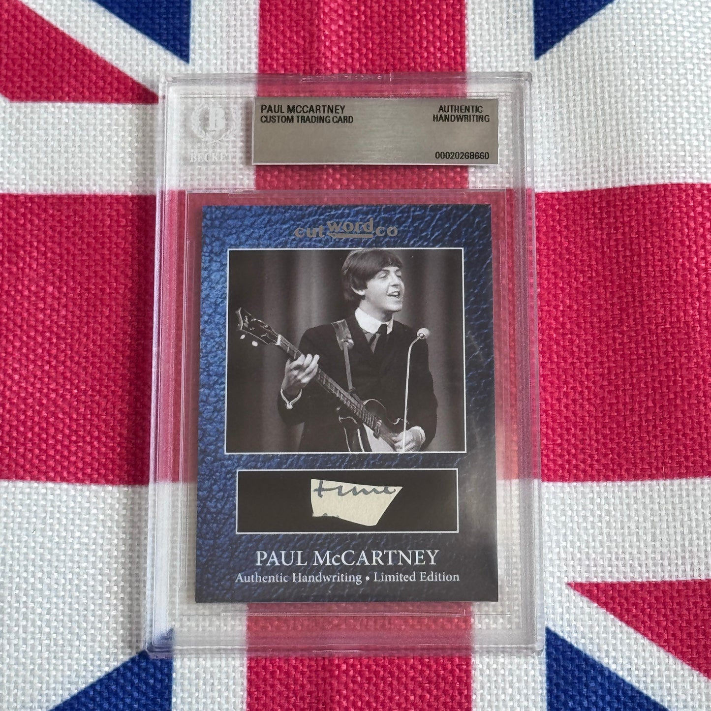 Paul McCartney Beckett Encapsulated Handwriting Removed From His Highschool Notebook