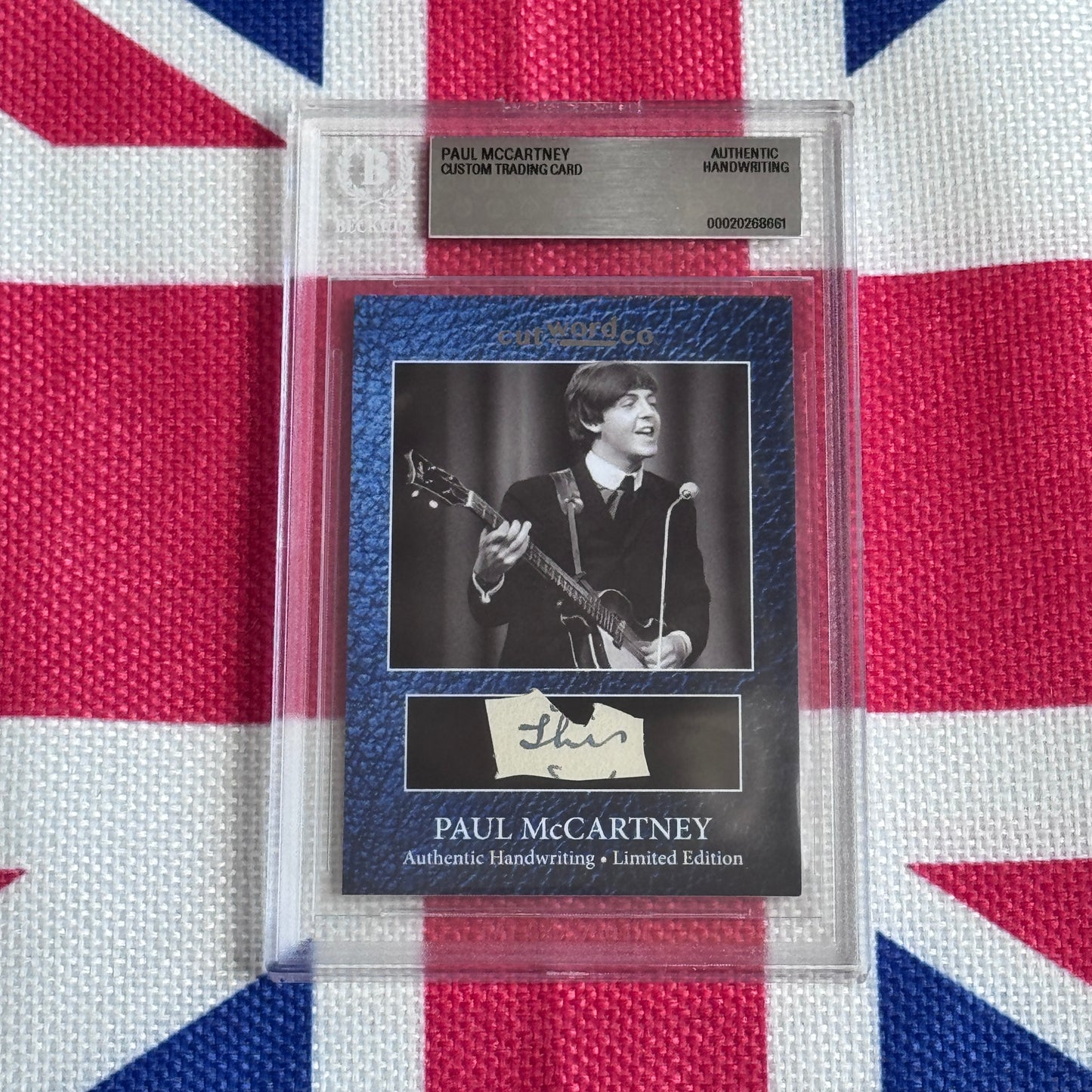 Paul McCartney Beckett Encapsulated Handwriting Removed From His Highschool Notebook