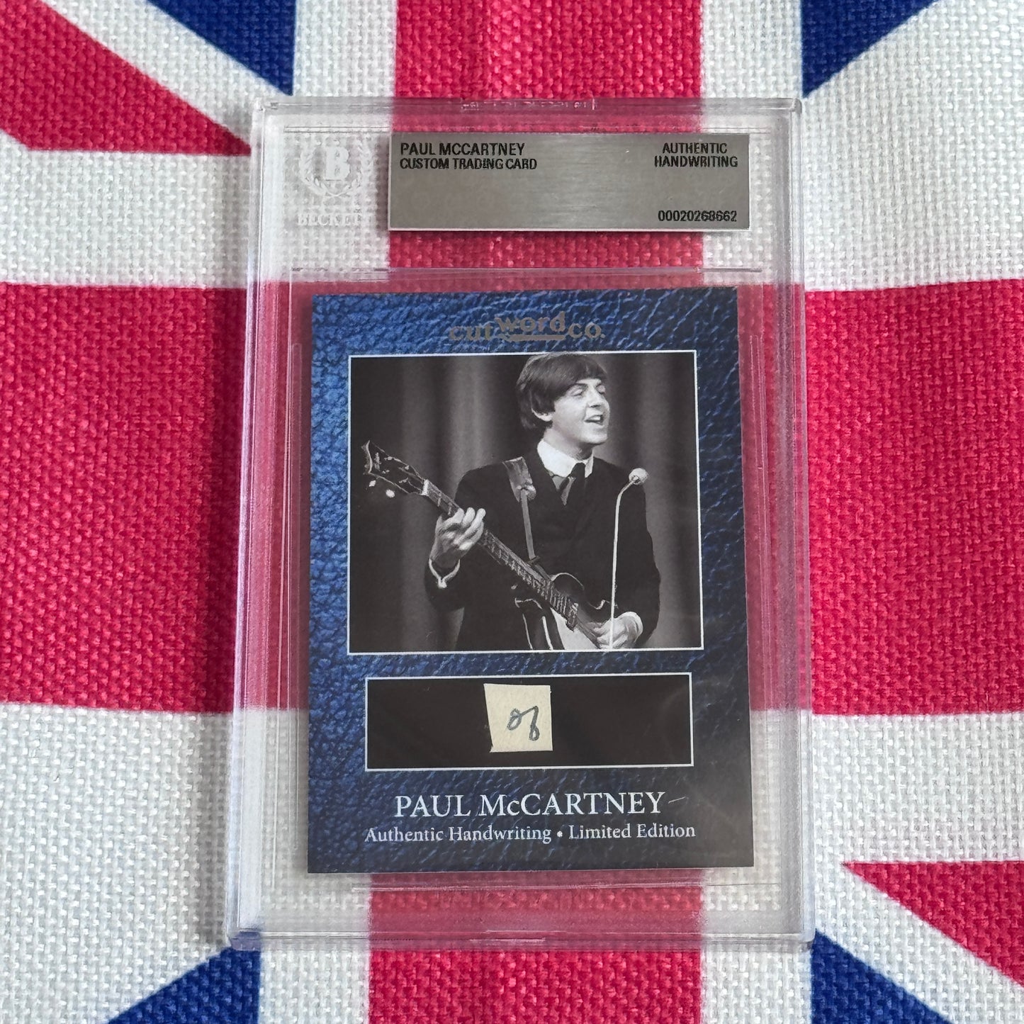 Paul McCartney Beckett Encapsulated Handwriting Removed From His Highschool Notebook
