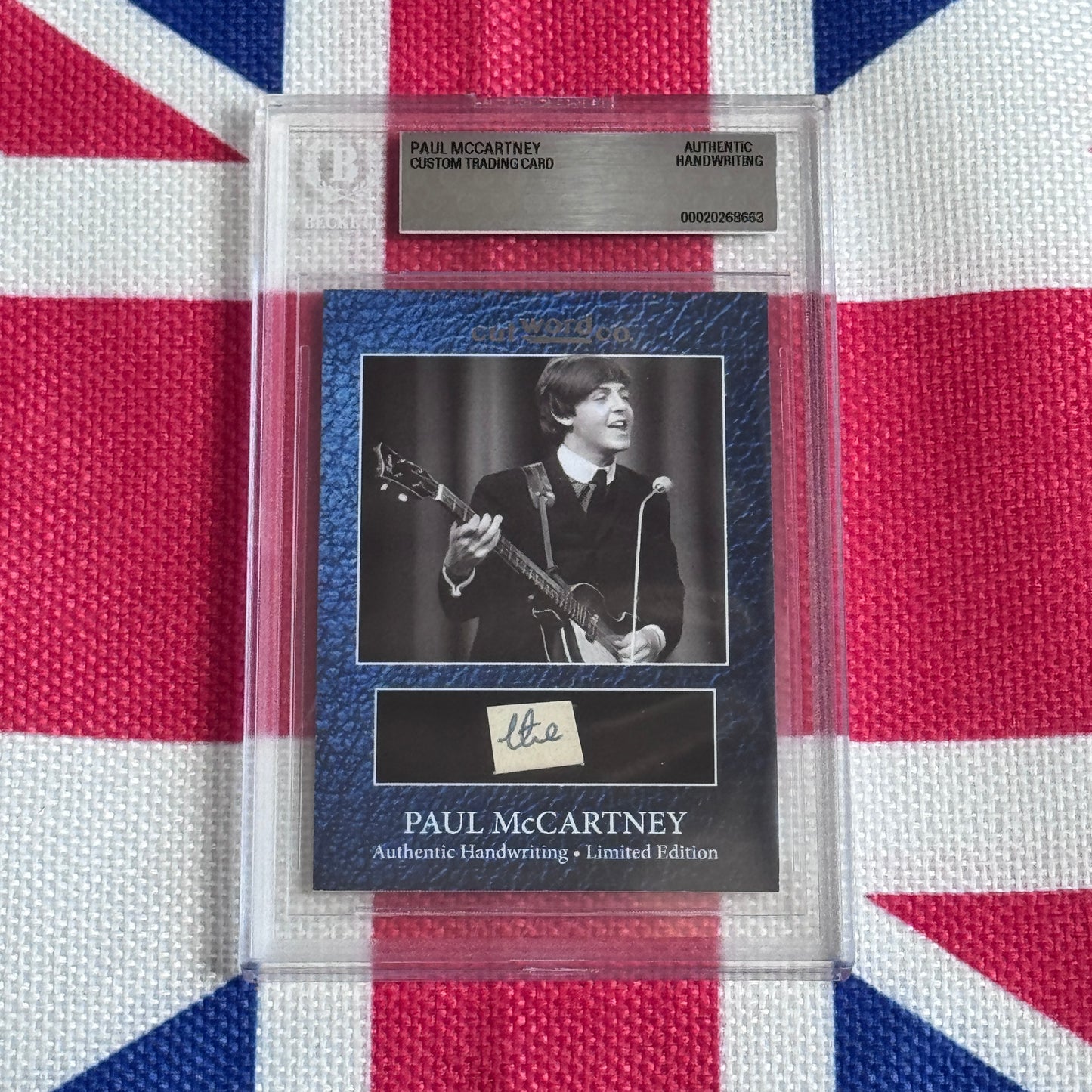 Paul McCartney Beckett Encapsulated Handwriting Removed From His Highschool Notebook
