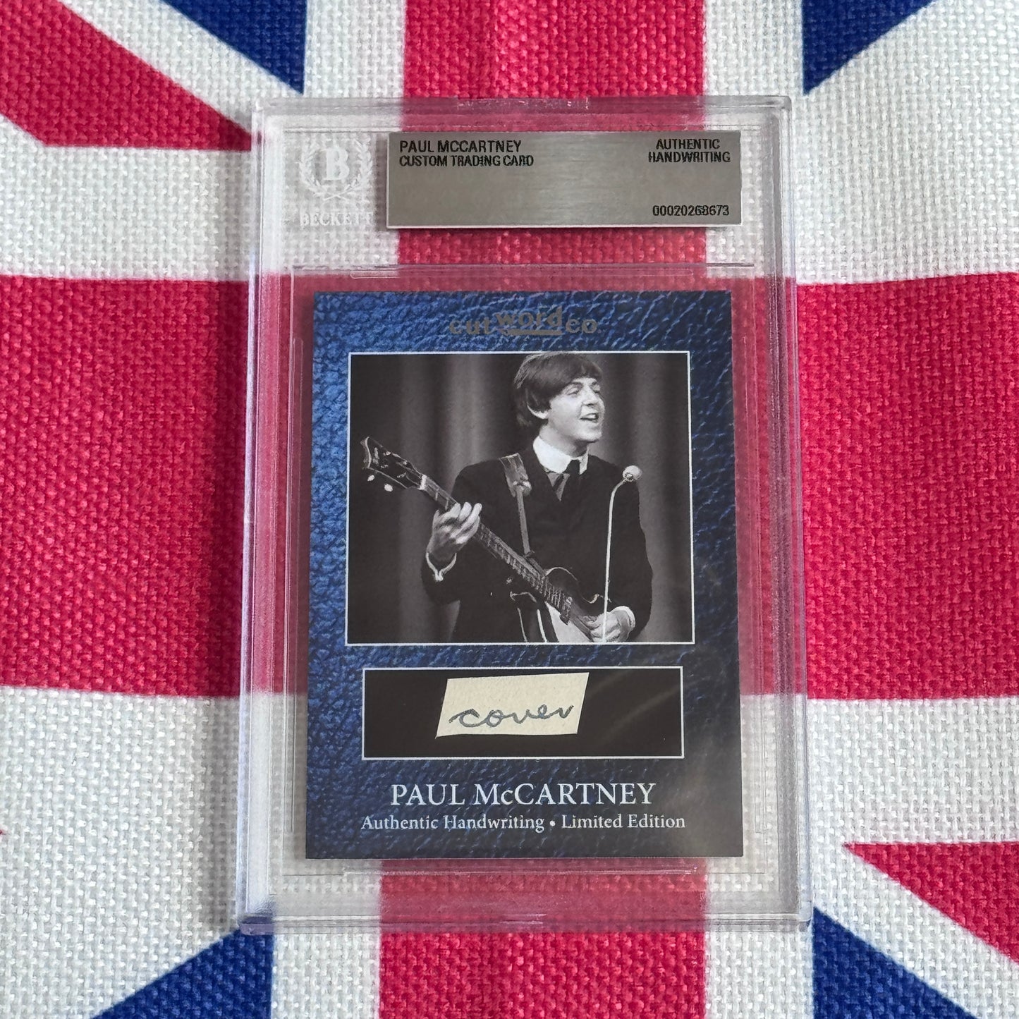 Paul McCartney Beckett Encapsulated Handwriting Removed From His Highschool Notebook