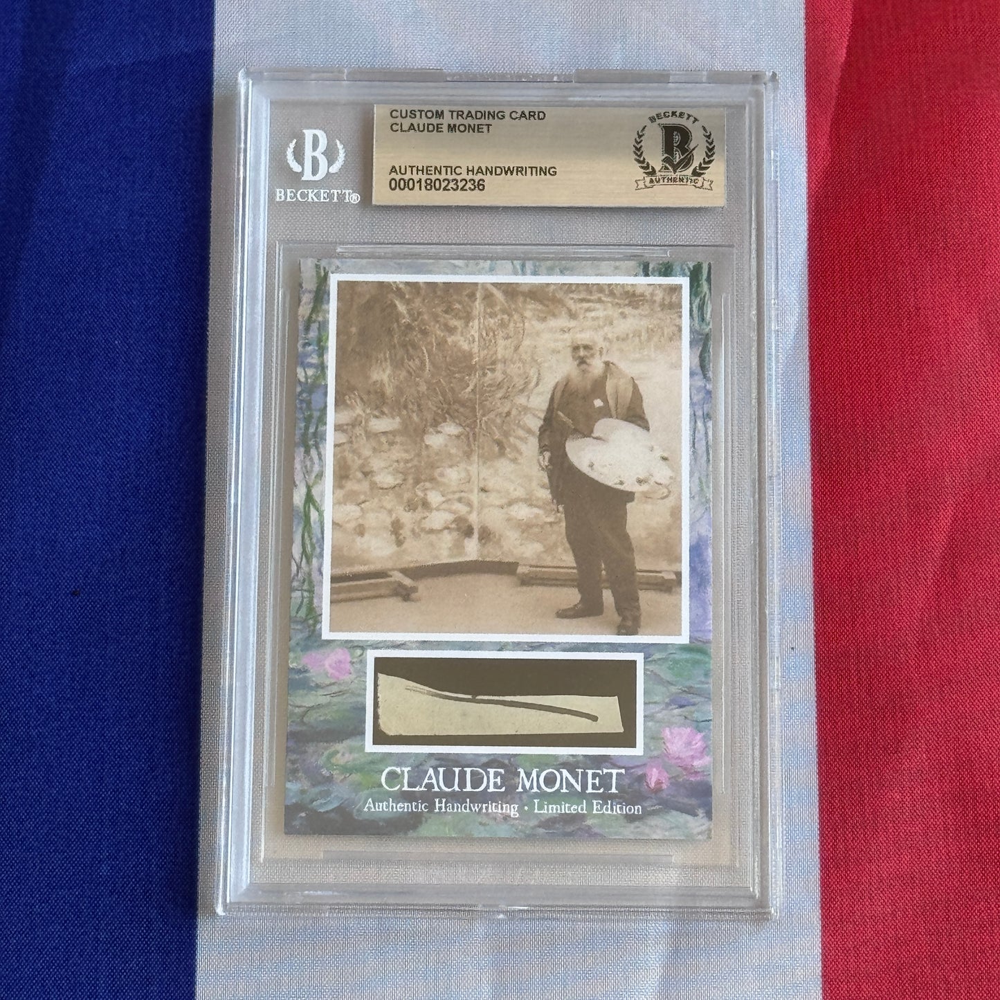 Claude Monet Beckett Encapsulated Handwriting Removed from an Autograph Document Signed