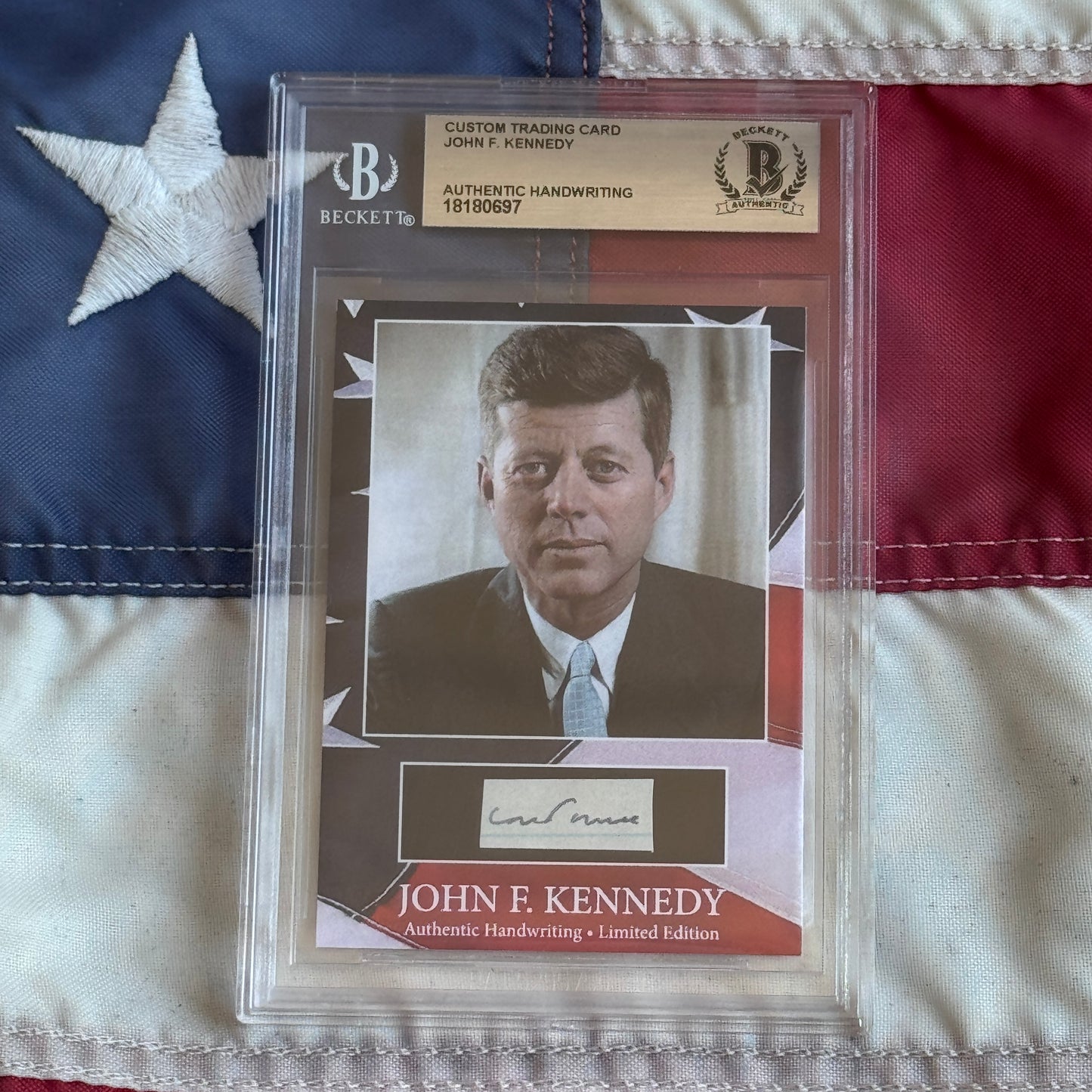 John F. Kennedy Handwritten Word Cut from an Autograph Letter Signed Beckett BAS