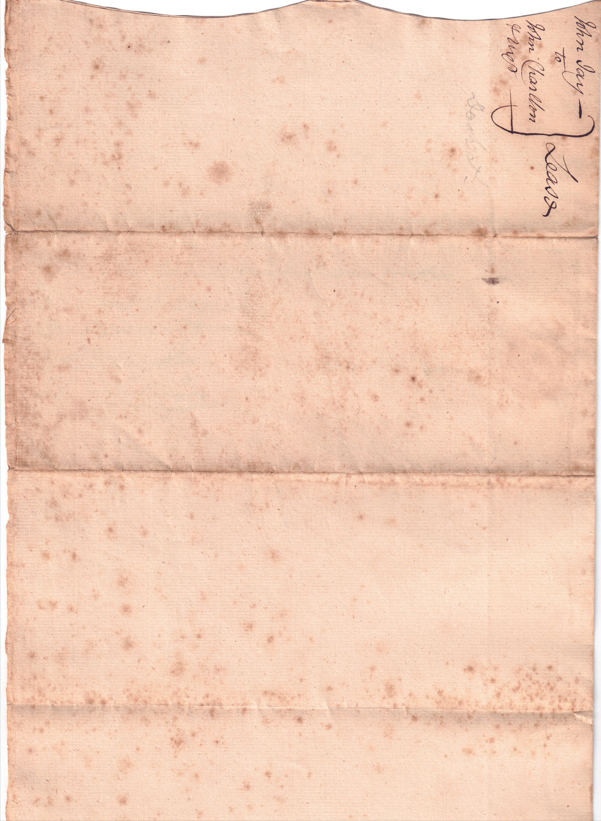 John Jay Beckett Encapsulated Handwriting Removed from an Autograph Letter Signed